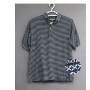Bert Pulitzer Blue Knit Polo Golf Shirt Size L